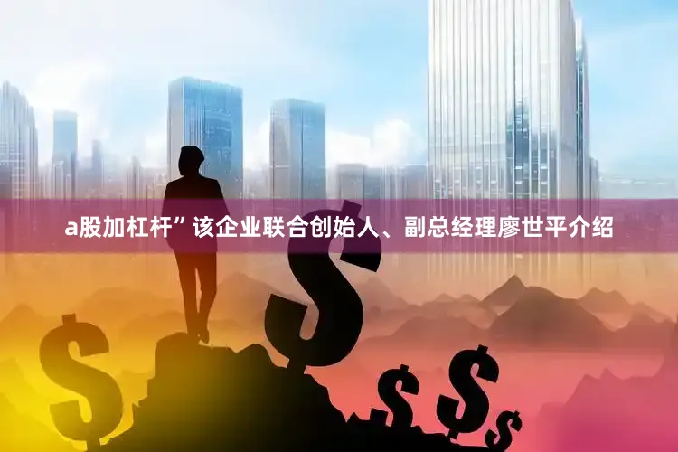 a股加杠杆”该企业联合创始人、副总经理廖世平介绍
