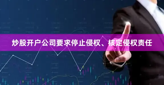 炒股开户公司要求停止侵权、核定侵权责任